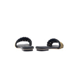 Aurnia Black Flat Sandal