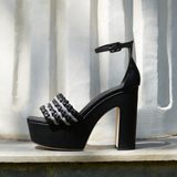 Aurnia Black Platform Ankle Sandal