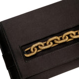 Catena Black Envelope Clutch
