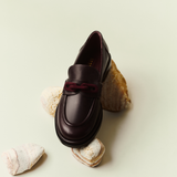 Catena Burgundy Flat Moccasin