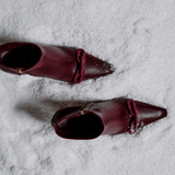Catena Burgundy High-Heel Ankle Boot