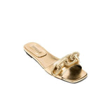 Catena Gold Flat Sandal