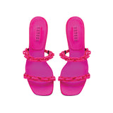 Catena Notte Fuchsia High-Heel Two Straps Sandal