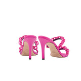 Catena Notte Fuchsia High-Heel Two Straps Sandal