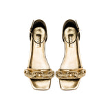 Catena Gold Flat Ankle Sandal