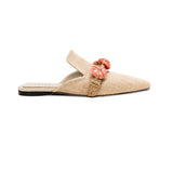 Delphine Natural Flat Sliperette