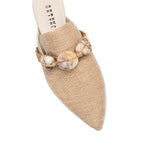 Delphine Natural Flat Sliperette