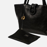 Hedera Medium Black Tote Bag