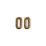 Catena One Chain Antique Gold Earring featuring intricate hand-wrapped metallic threads in a refined silhouette.