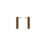Catena One Chain Antique Gold Earring crafted with metallic threads, showcasing an elegant design.