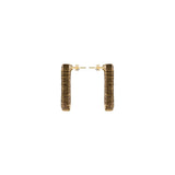 Catena One Chain Antique Gold Earring crafted with metallic threads, showcasing an elegant design.