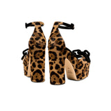 Catena Leopard Platform Ankle Sandal
