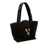 Boho Chic Small Black Tote Bag