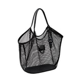 Boho Chic Black Mesh Tote Bag