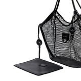 Boho Chic Black Mesh Tote Bag