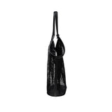 Boho Chic Black Mesh Tote Bag