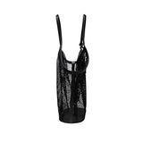 Boho Chic Black Mesh Tote Bag