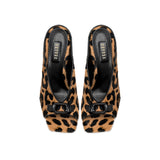 Catena Leopard Wedge Mule Sandal