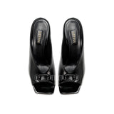 Catena Black Wedge Mule Sandal