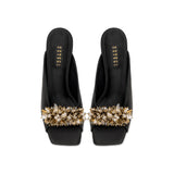 Crystal Black High-Heel Sandal