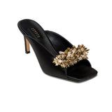Crystal Black High-Heel Sandal