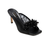 Black Crystal High-Heel Sandal