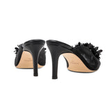 Black Crystal High-Heel Sandal