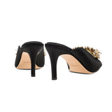 Crystal Black High-Heel Sandal