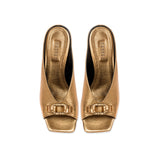 Catena Wedge Bronze Mule Sandal