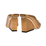 Catena Wedge Bronze Mule Sandal