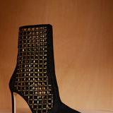 Elora Black High-Heel Ankle Boot