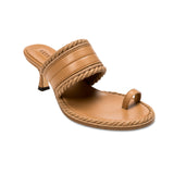 Hedera Latte Mid-Heel Toe Sandal