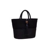 Melita Black Large Tote Bag