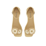 Narcissa Natural Flat Ankle Sandal