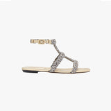 Ronda Gold Flat Gladiator Sandal