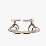 Ronda Gold Flat Gladiator Sandal