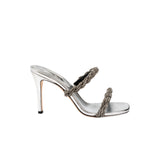Roxana Silver High-Heel Two Straps Sandal