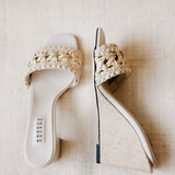 Almeria Nude Wedge Sandal