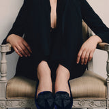 Fiocco Navy Flat Moccasin