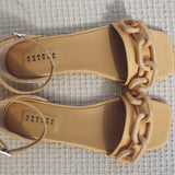 Catena Natural Flat Ankle Sandal