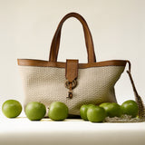 Boho Chic Medium Off White Tote Bag
