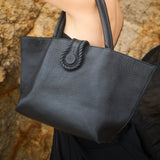 Hedera Medium Black Tote Bag