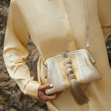 Alessa Gold Pouch Bag