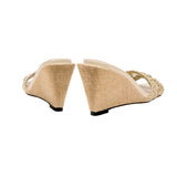 Almeria Nude Wedge Sandal
