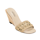 Almeria Nude Wedge Sandal