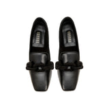 Catena Black Flat Moccasin