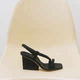 Kibele Black Wedge Asymmetrical Sandal