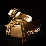 Catena Gold Mid-Heel Sandal