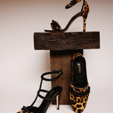 Catena Leopard High-Heel Ankle Sandal
