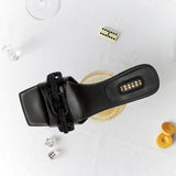 Catena Black Mid-Heel Sandal